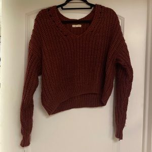 Pacsun, Small, Burgundy/Maroon/Oxblood, Thick Woven Sweater